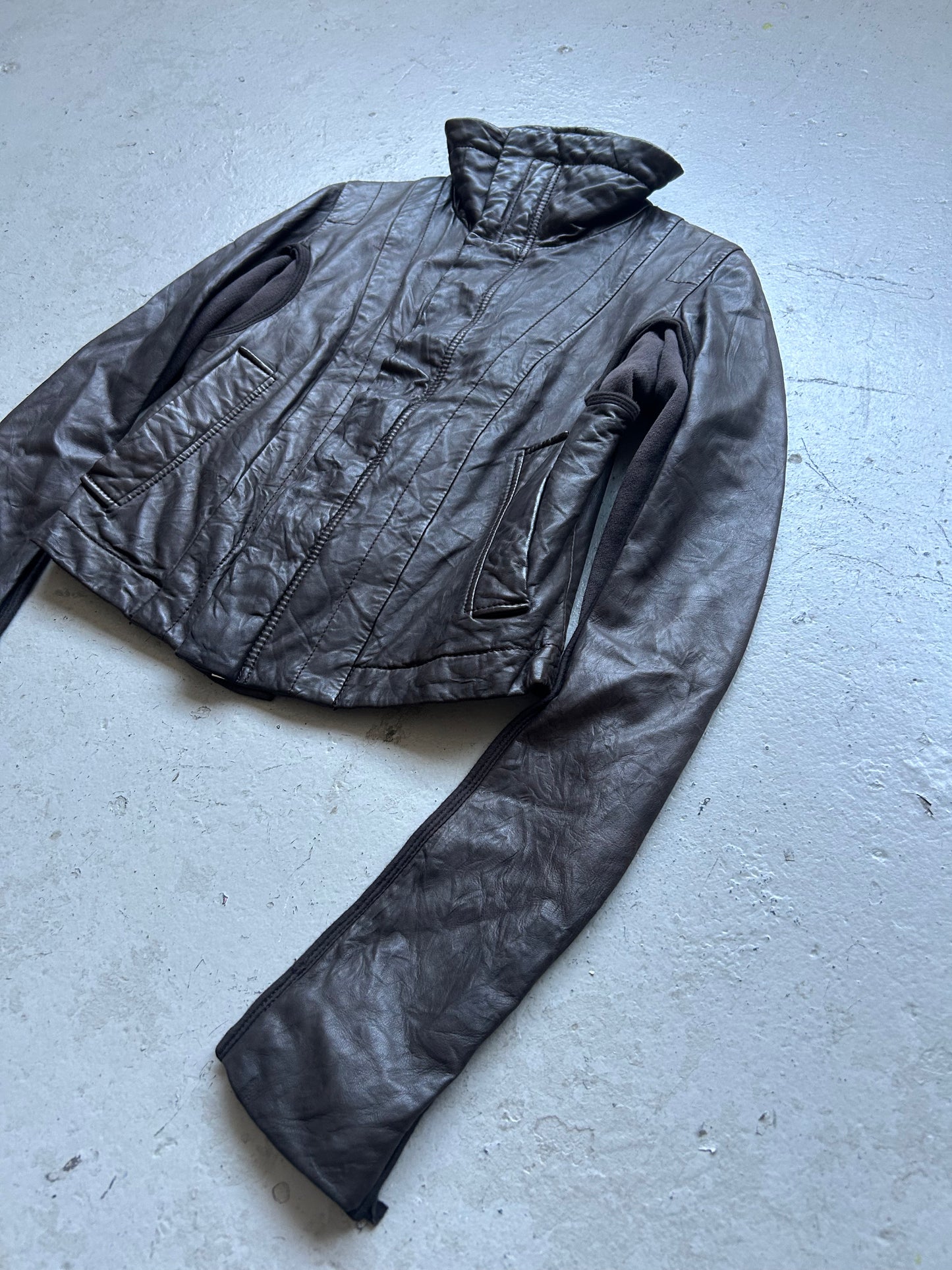 Rick Owens Leather Biker Jacket (44)