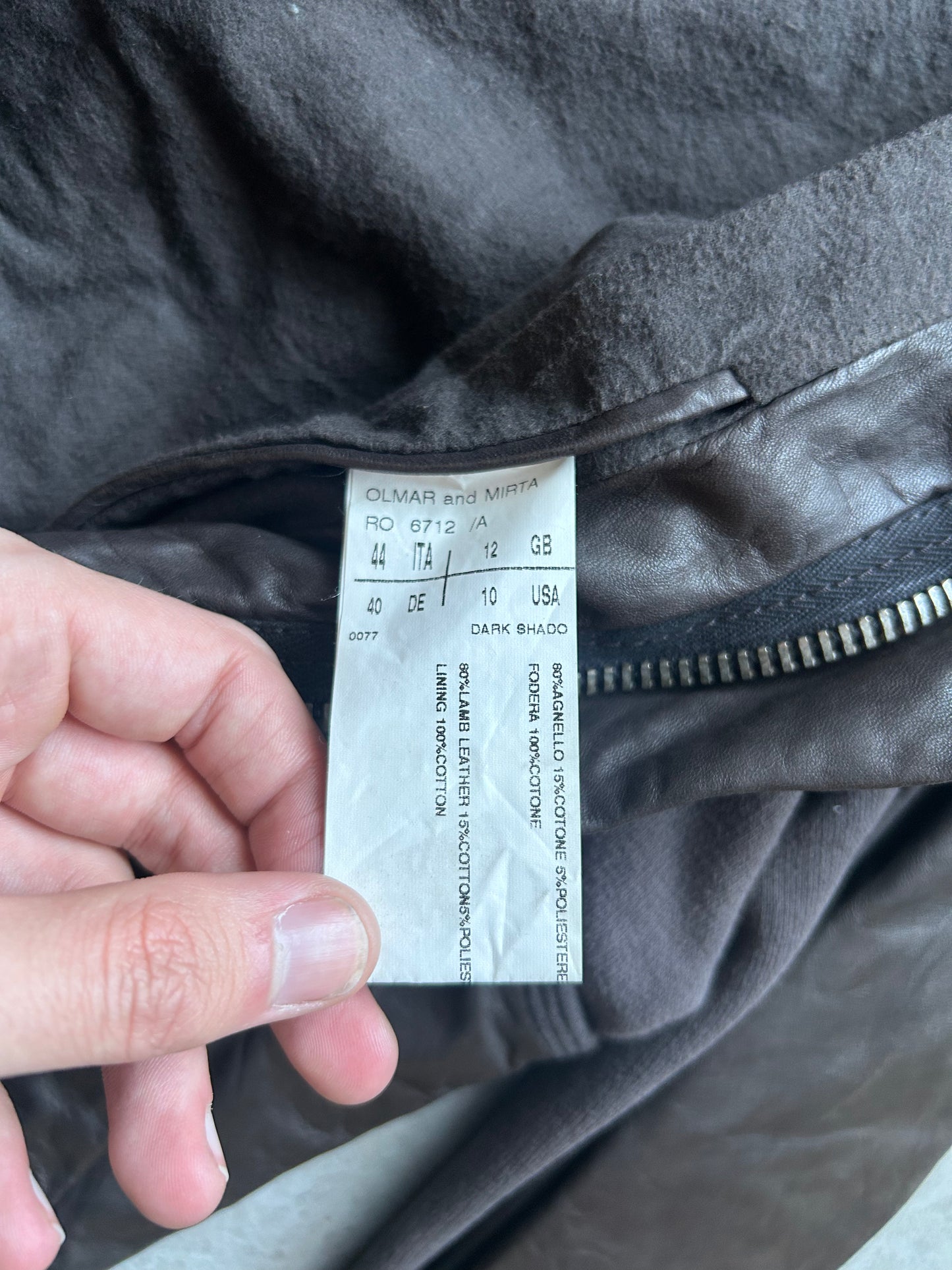 Rick Owens Leather Biker Jacket (44)