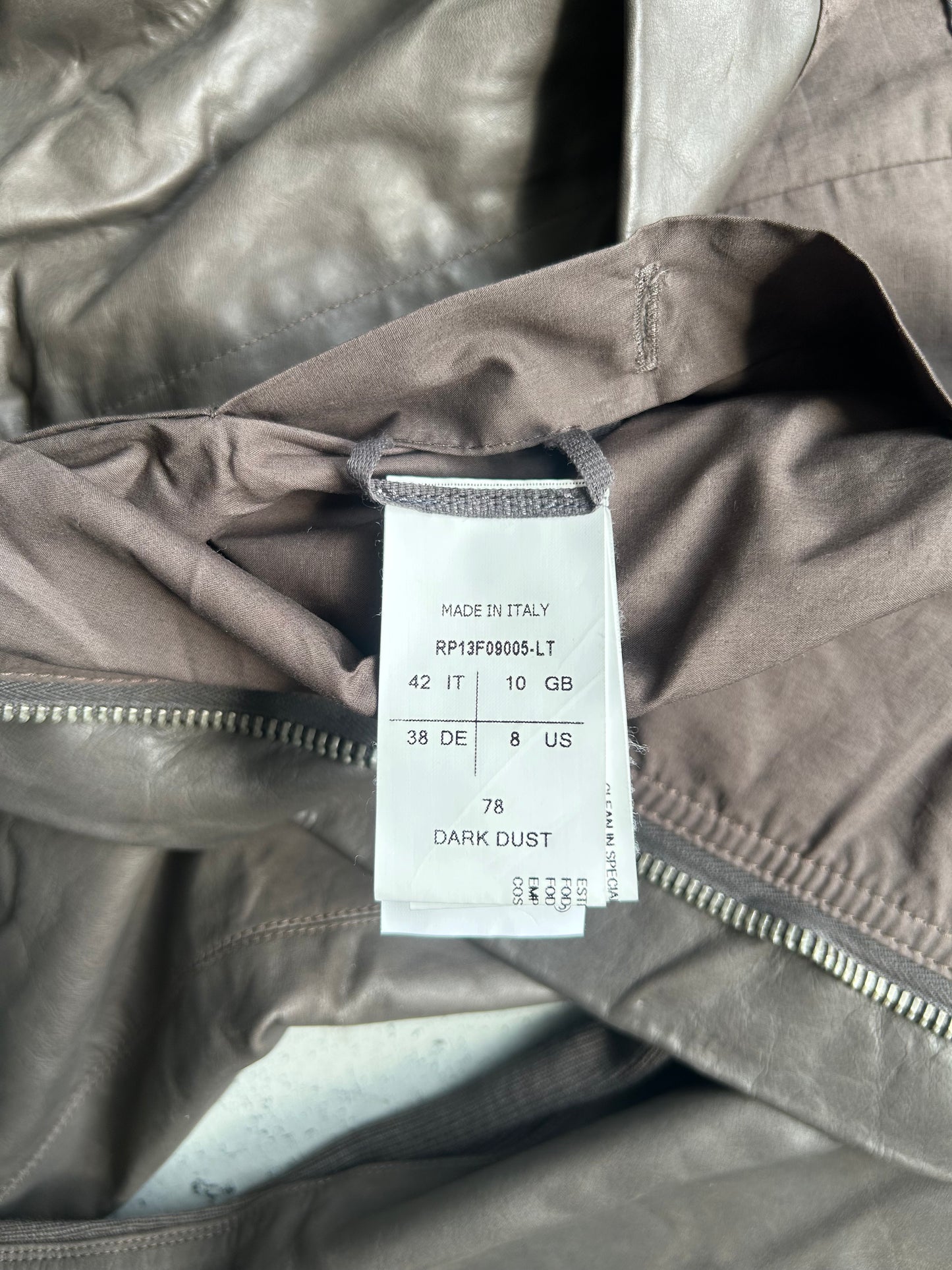 Rick Owens Leather Trench Jacket (42)