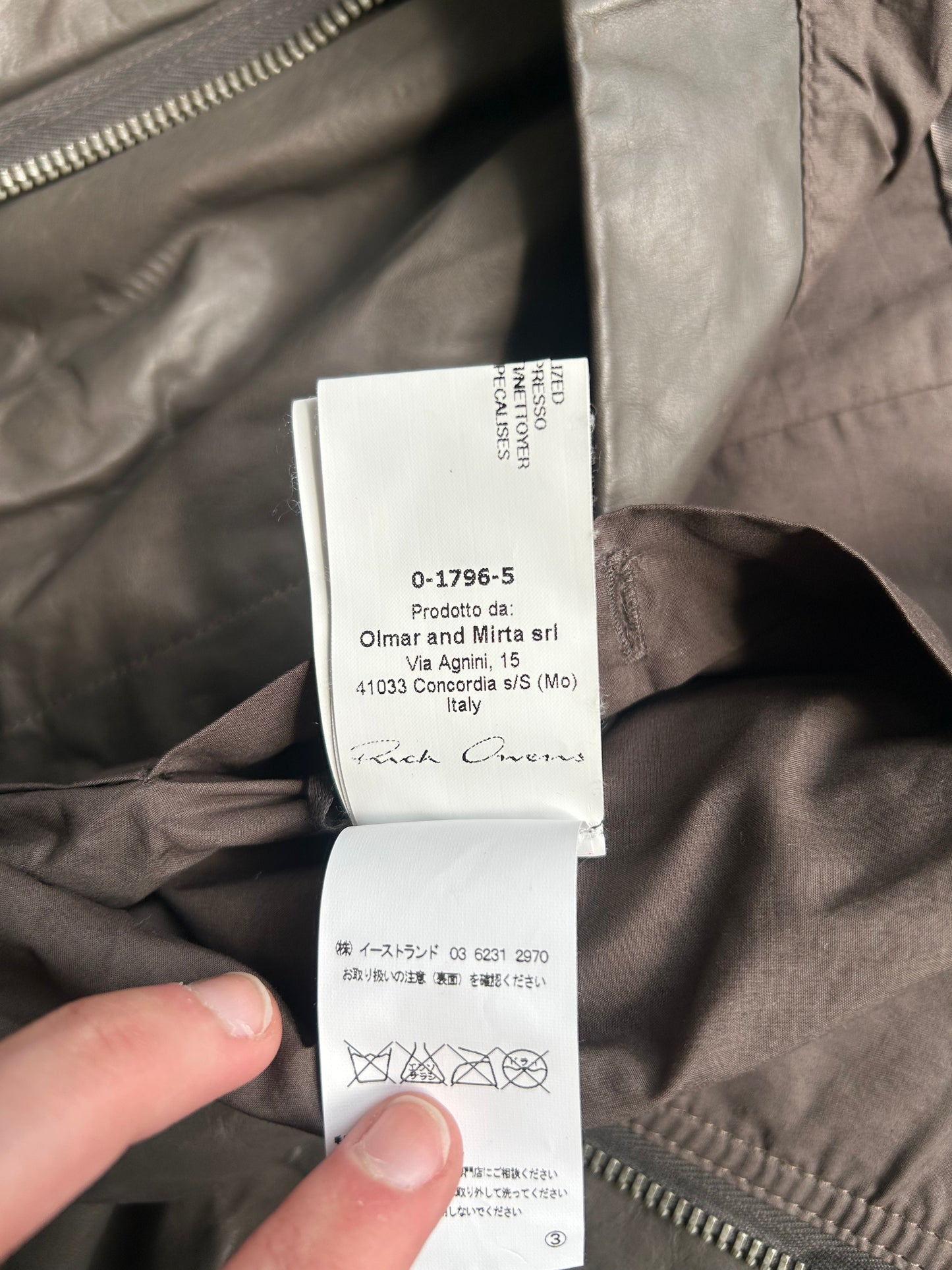Rick Owens Leather Trench Jacket (42)