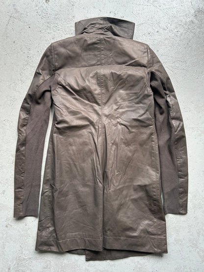 Rick Owens Leather Trench Jacket (42)