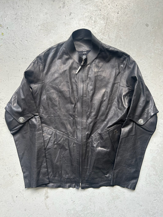 Isaac Sellam Experience Prosthetic Staple Spine Leather Jacket (XL)