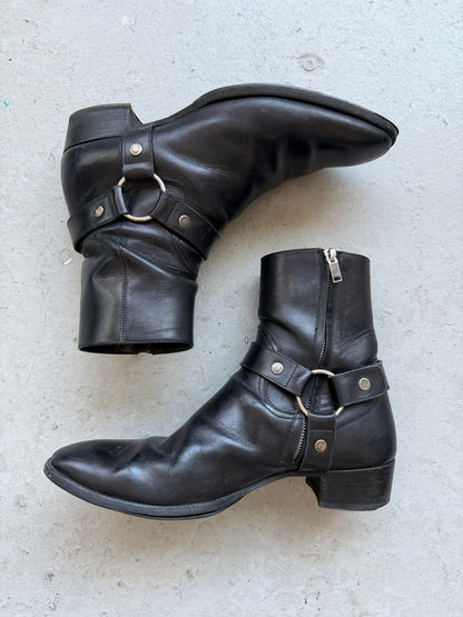 Saint Laurent Paris Leather Harness Wyatt Boots (44)