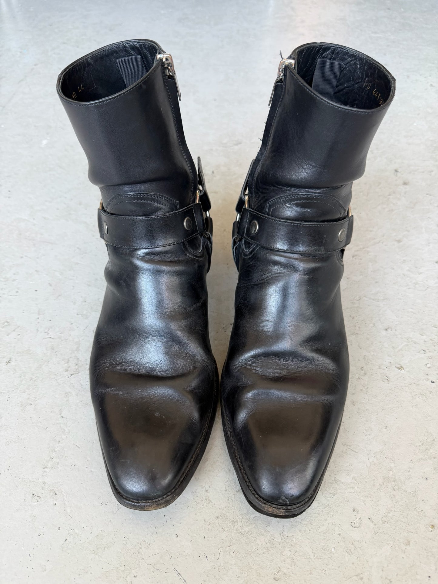 Saint Laurent Paris Leather Harness Wyatt Boots (44)