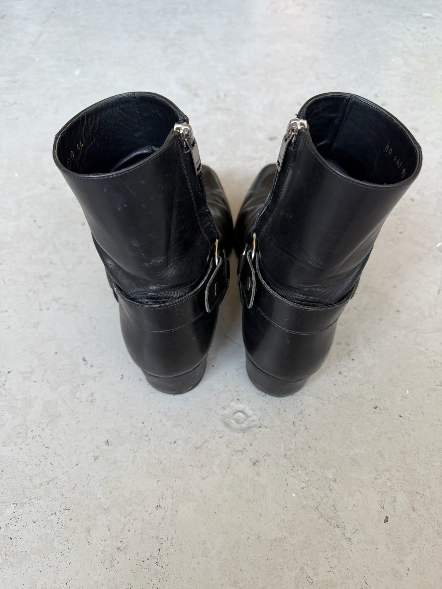 Saint Laurent Paris Leather Harness Wyatt Boots (44)