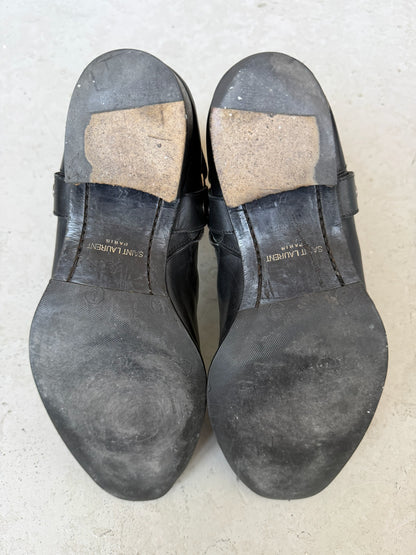 Saint Laurent Paris Leather Harness Wyatt Boots (44)