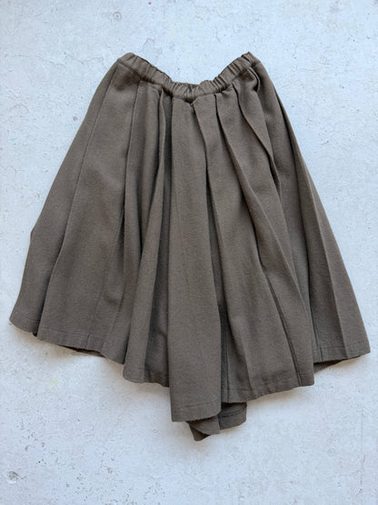 Comme Des Garcons 2014 Olive Wool Pleated Shorts (M)