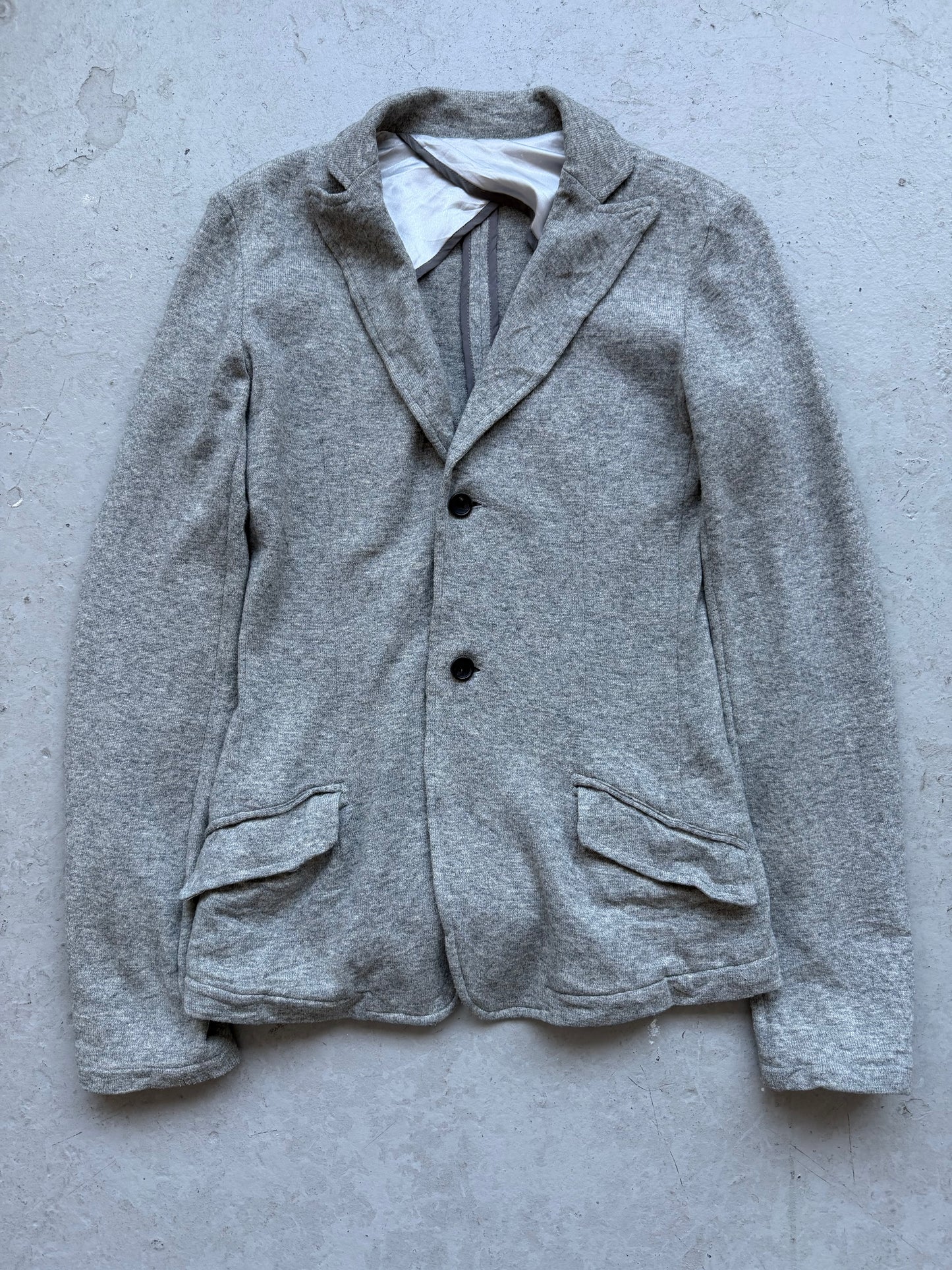 Yohji Yamamoto Noir Grey Cotton Blazer (2)