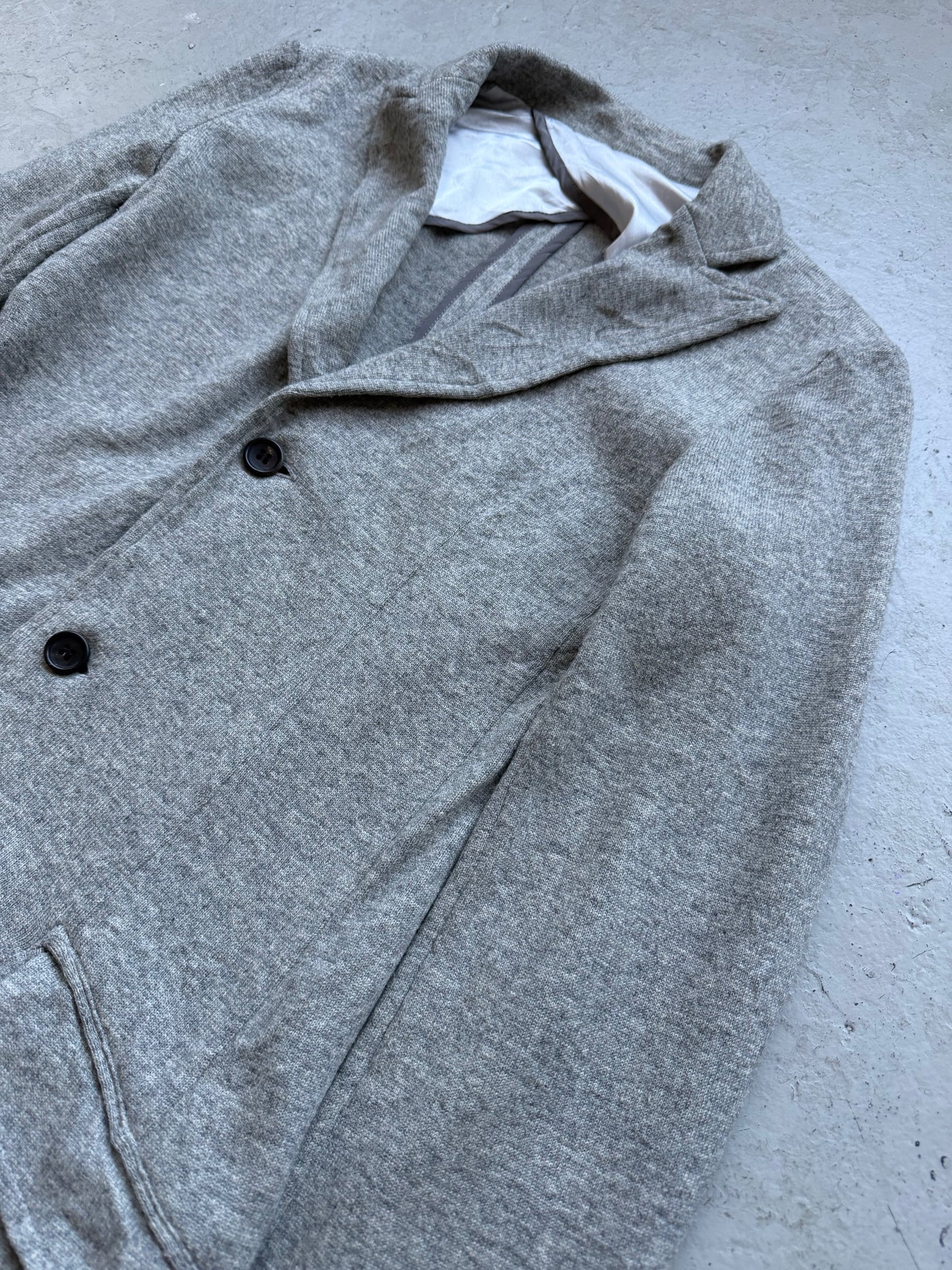 Yohji Yamamoto Noir Grey Cotton Blazer (2)