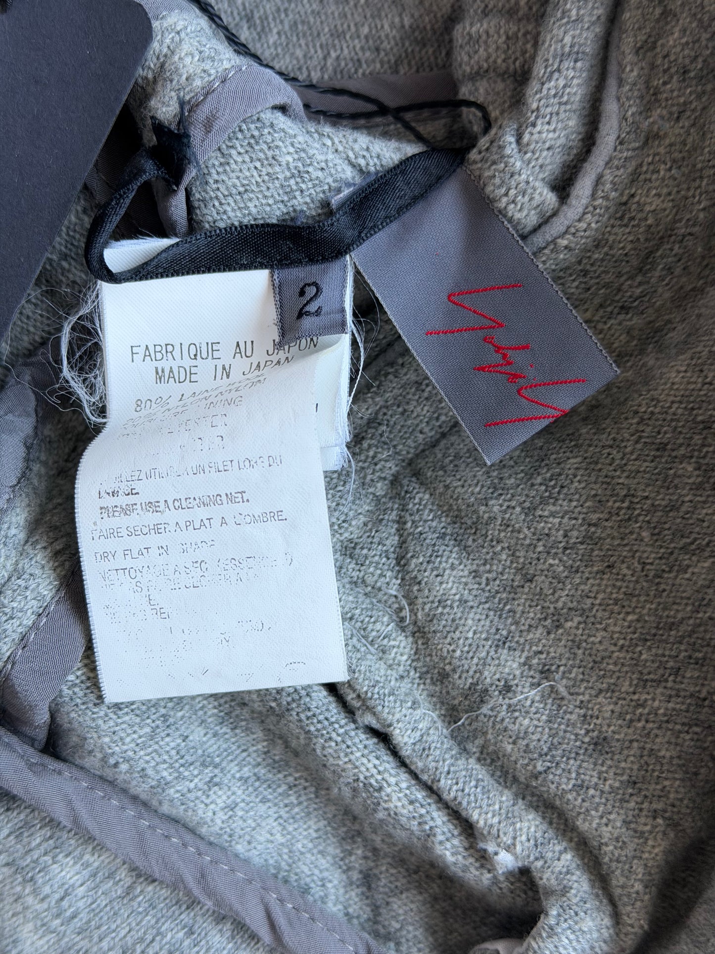 Yohji Yamamoto Noir Grey Cotton Blazer (2)