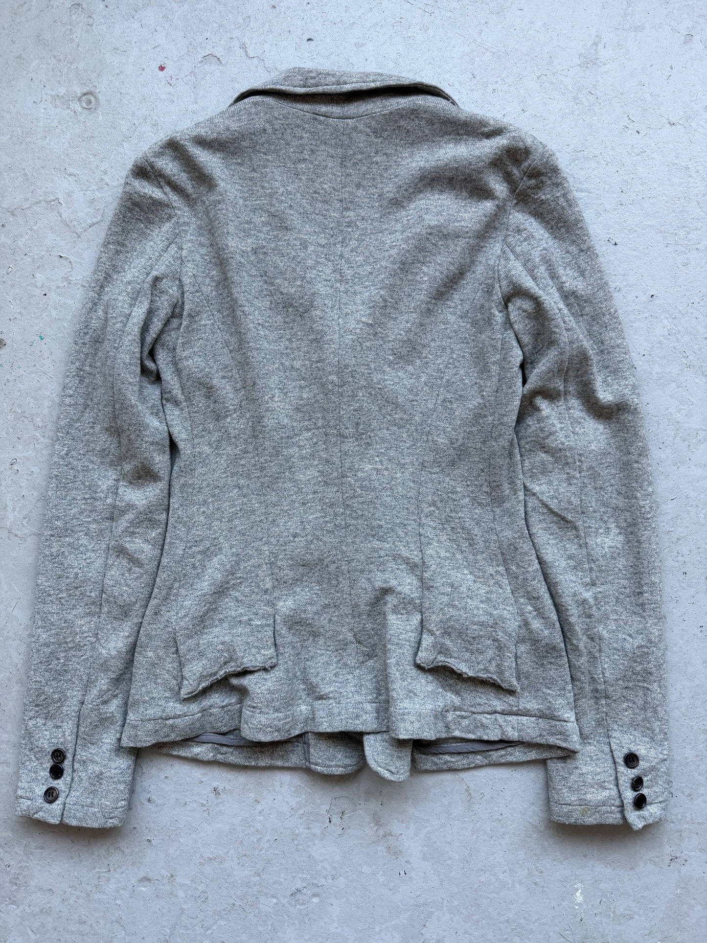 Yohji Yamamoto Noir Grey Cotton Blazer (2)