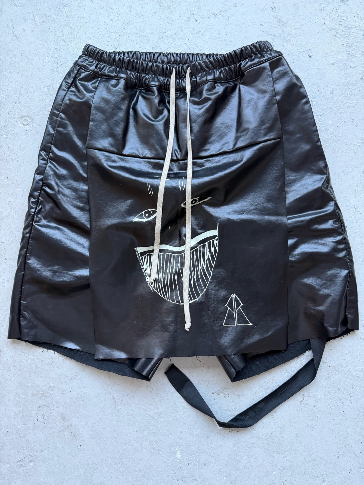 Rick Owens DRKSHDW Tootheface Leather Shorts (S)