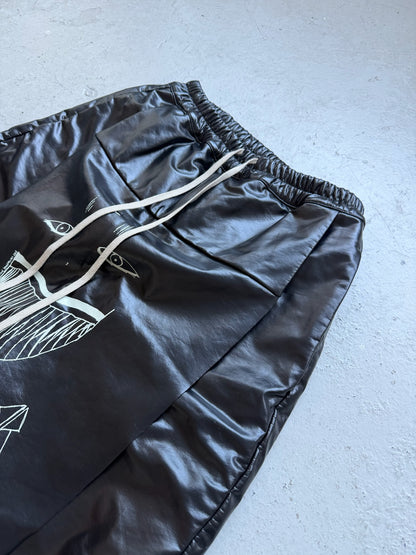 Rick Owens DRKSHDW Tootheface Leather Shorts (S)