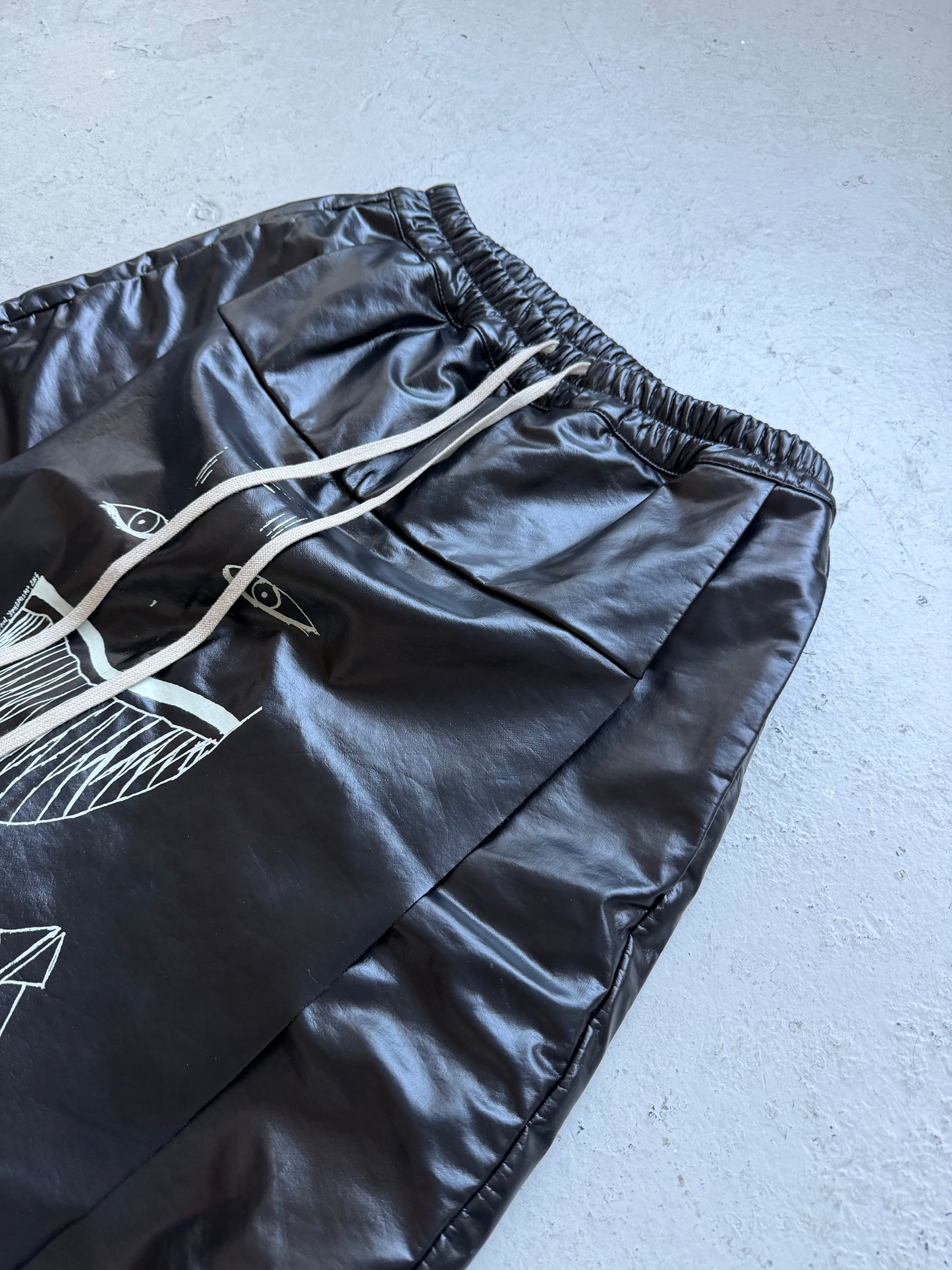 Rick Owens DRKSHDW Tootheface Leather Shorts (S)