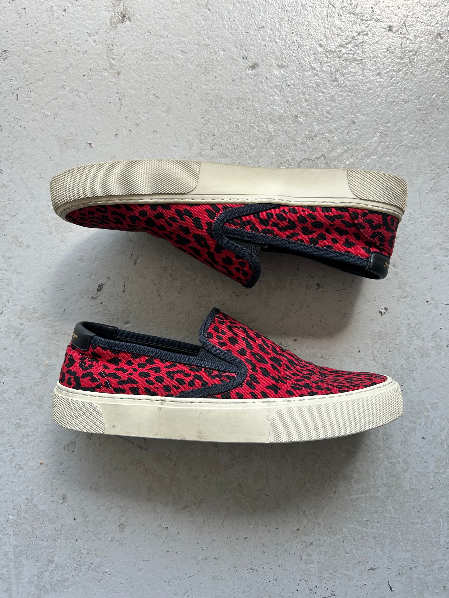 Saint Laurent Paris Leopard Print Sneakers (43)