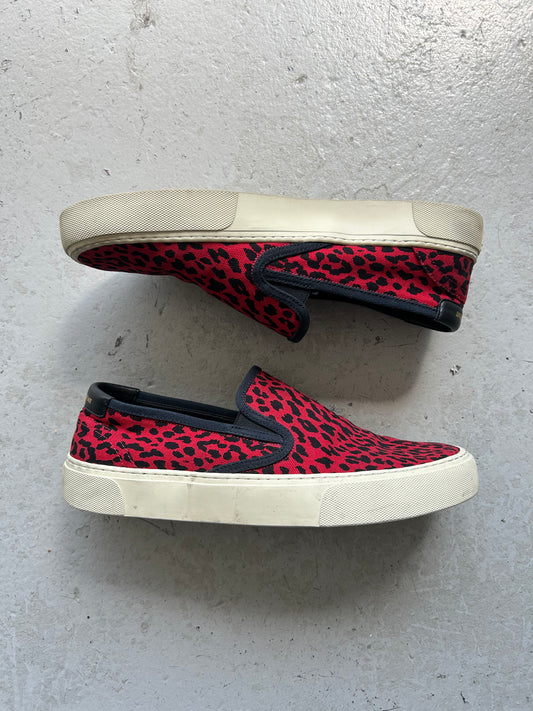 Saint Laurent Paris Leopard Print Sneakers (43)