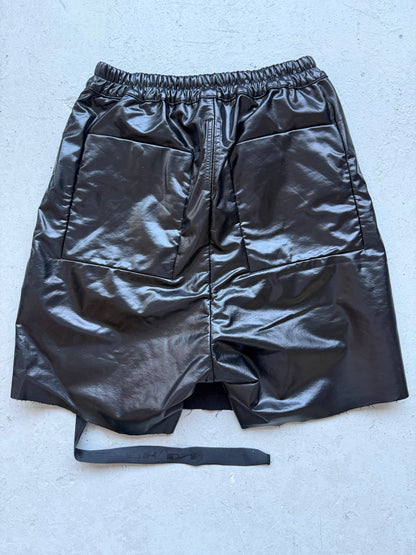 Rick Owens DRKSHDW Tootheface Leather Shorts (S)