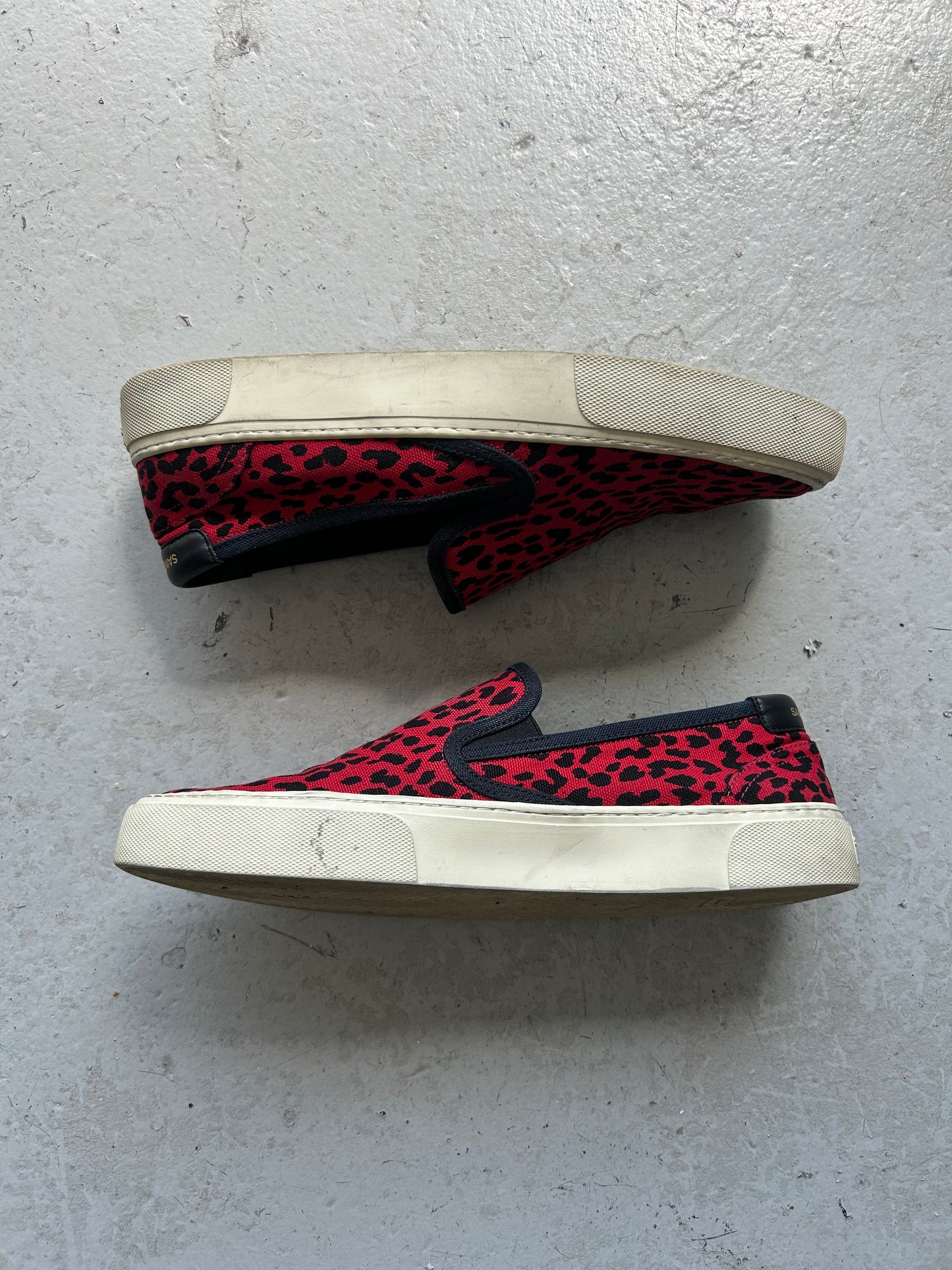 Saint Laurent Paris Leopard Print Sneakers (43)