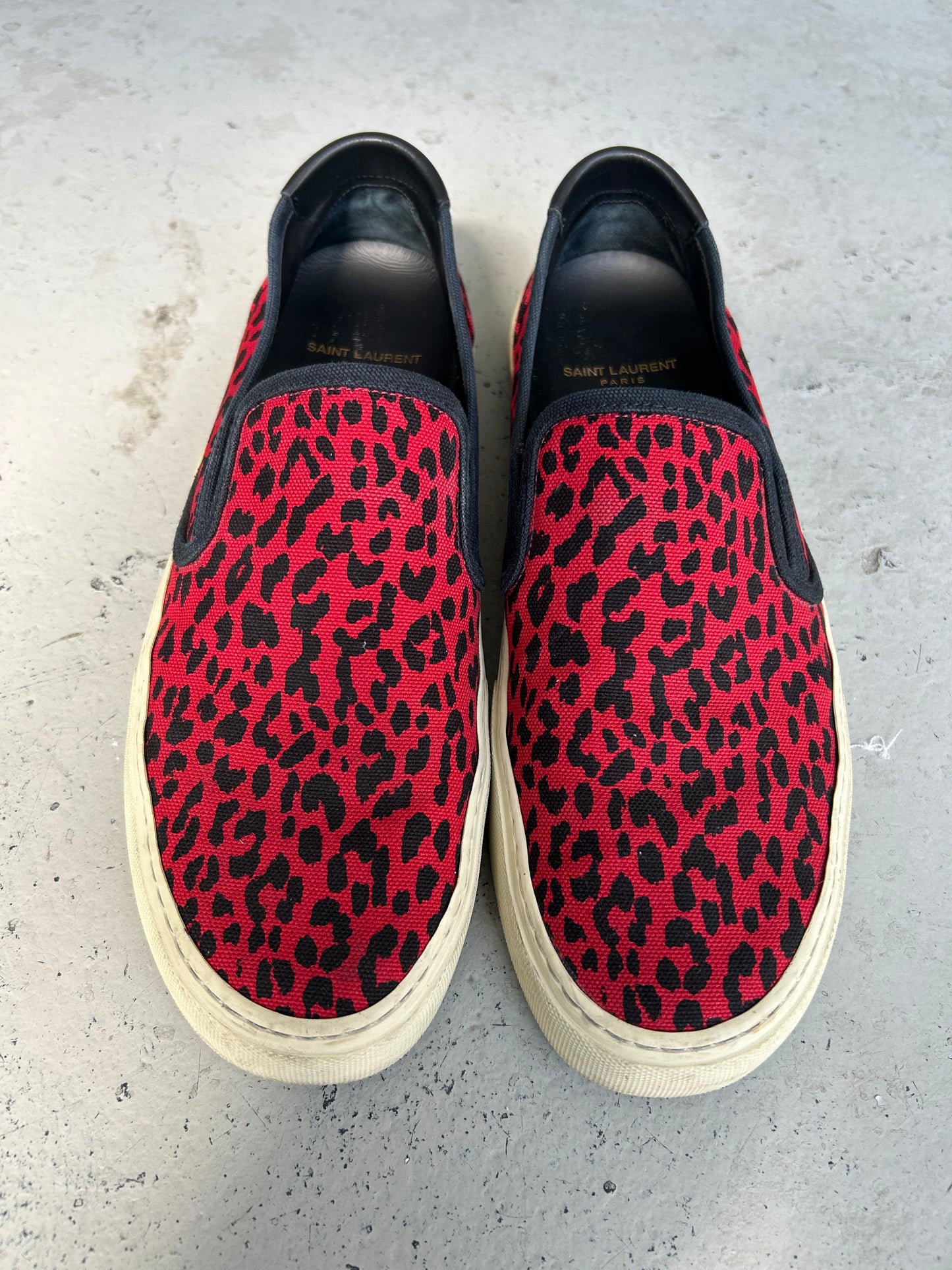 Saint Laurent Paris Leopard Print Sneakers (43)