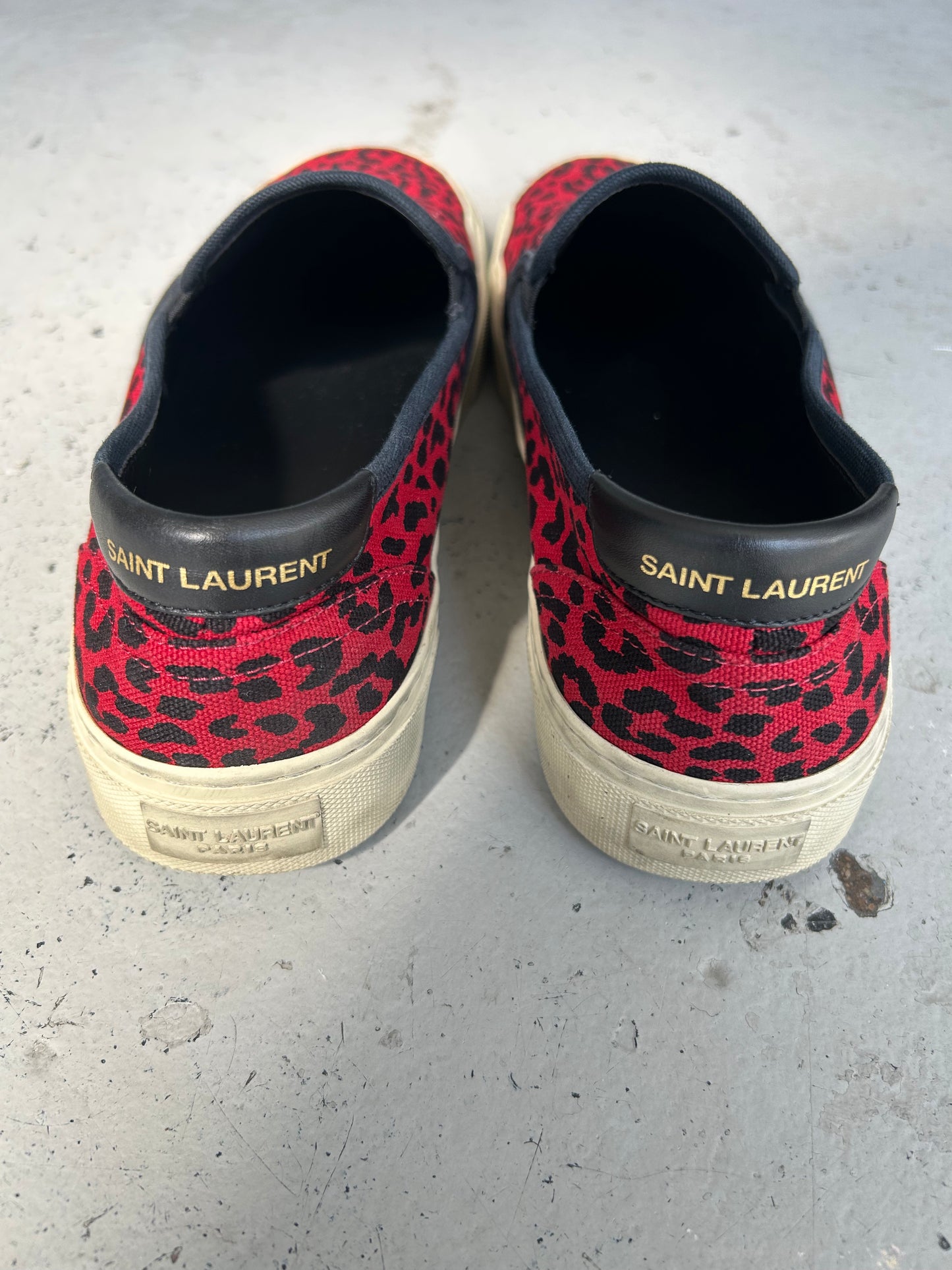 Saint Laurent Paris Leopard Print Sneakers (43)