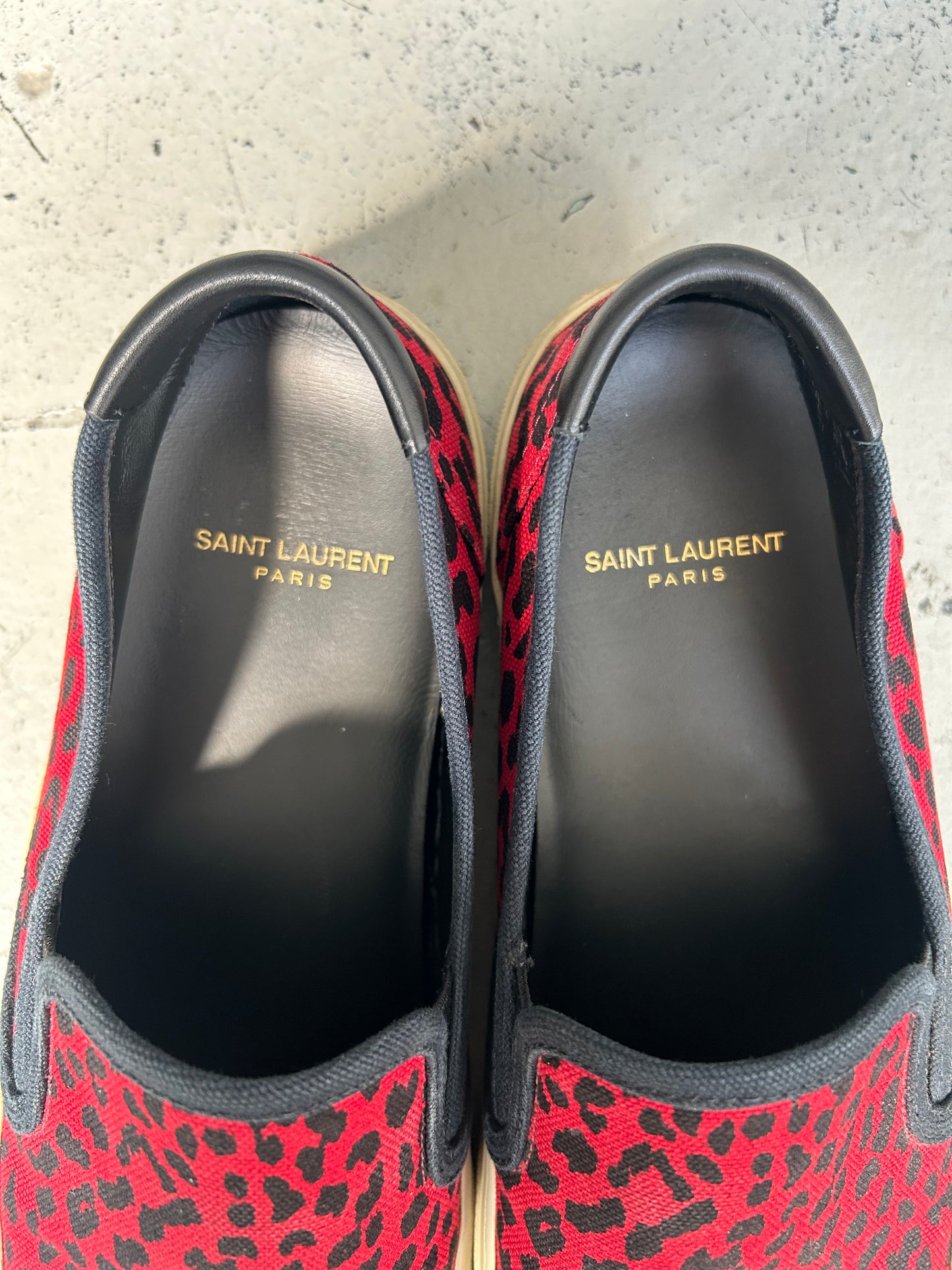 Saint Laurent Paris Leopard Print Sneakers (43)