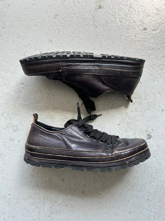 Ann Demeulemeester Leather Lug Sole Sneakers (41)
