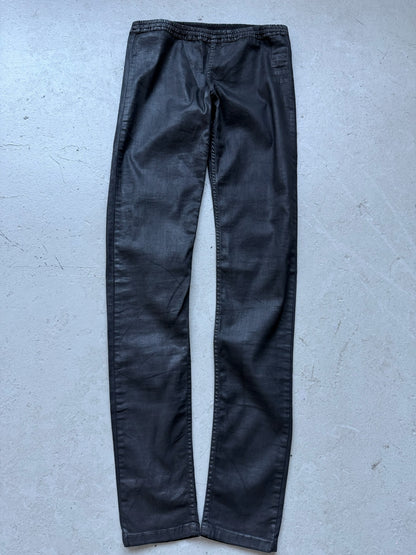 Rick Owens DRKSHDW FW13 Black Wax Leggings (XL)