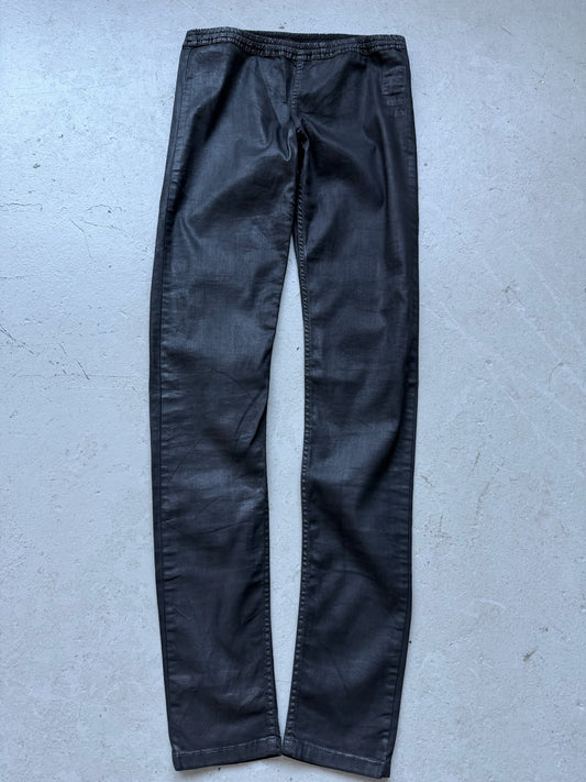 Rick Owens DRKSHDW FW13 Black Wax Leggings (XL)