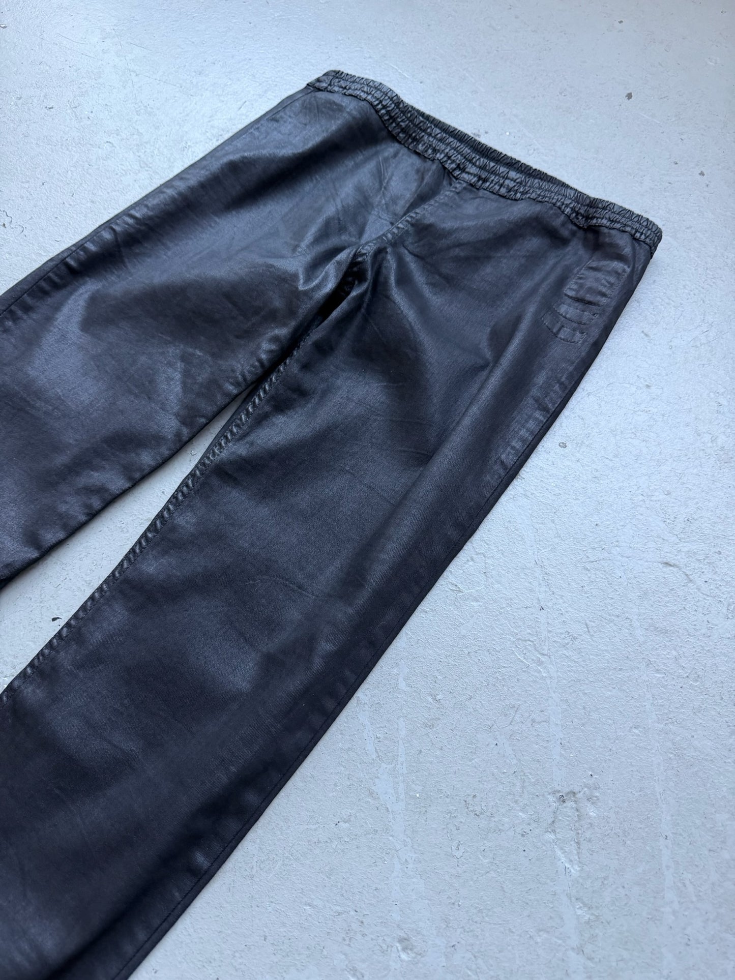 Rick Owens DRKSHDW FW13 Black Wax Leggings (XL)