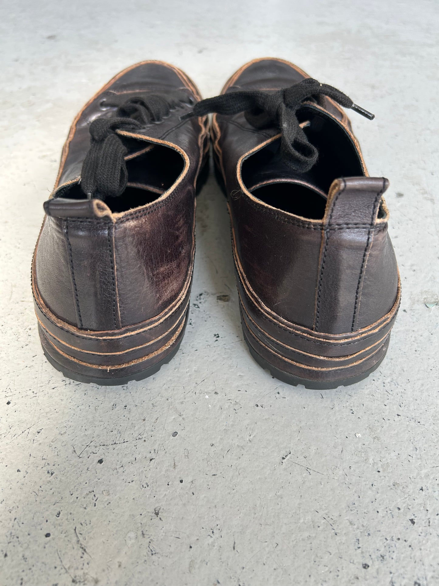 Ann Demeulemeester Leather Lug Sole Sneakers (41)