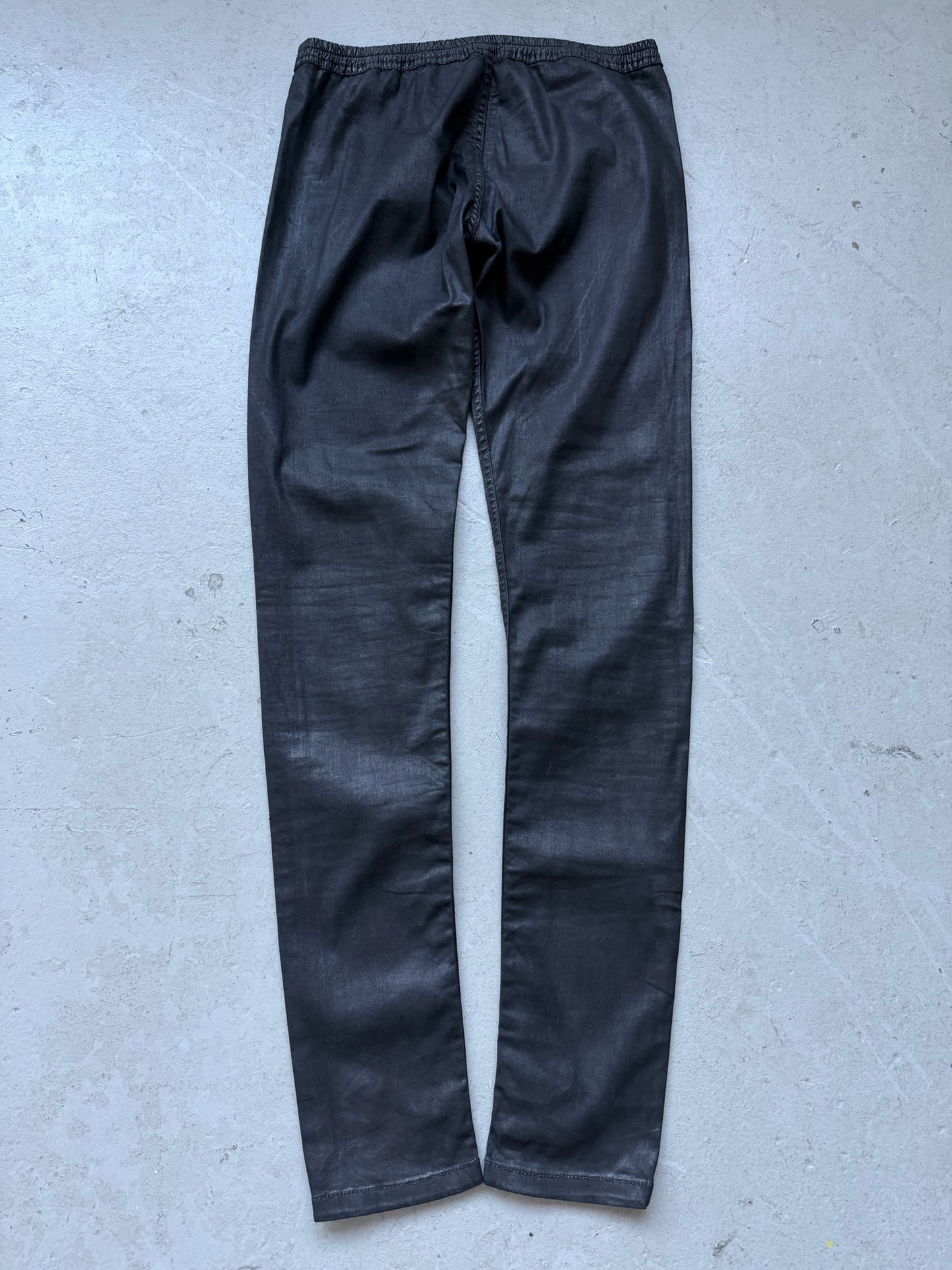Rick Owens DRKSHDW FW13 Black Wax Leggings (XL)