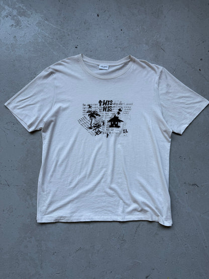 Saint Laurent Paris Hangover Scribble Short Sleeve (XL)