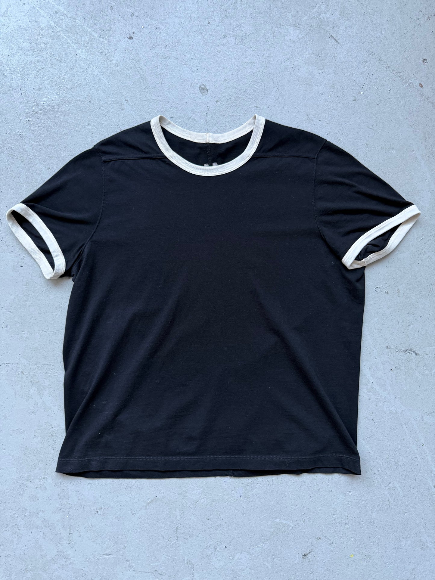 Rick Owens SS22 Fogachine Black Level Ringer Tee (XXL)