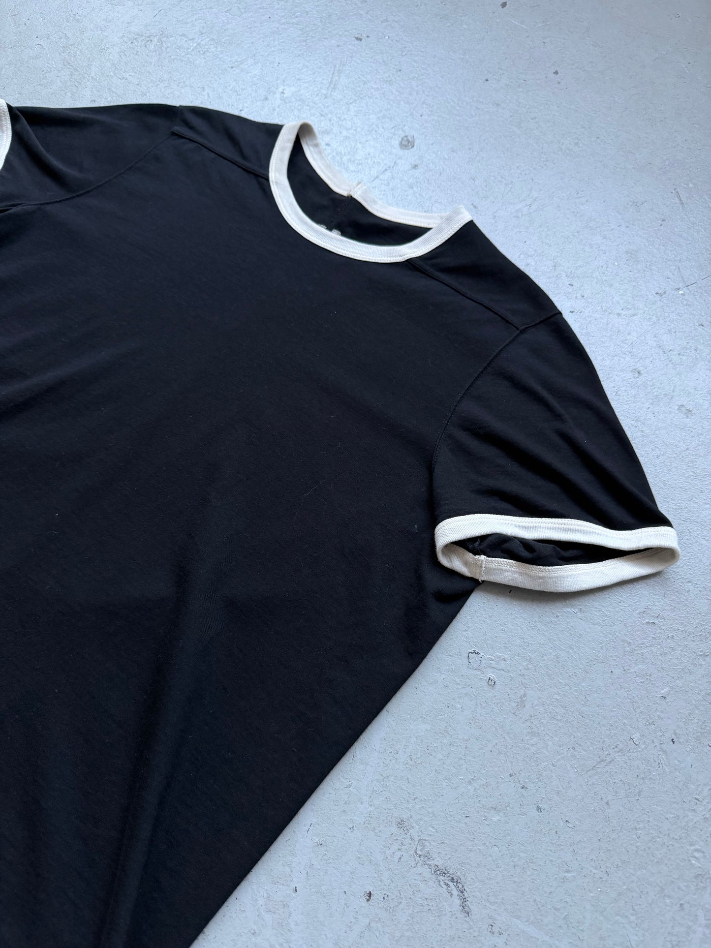 Rick Owens SS22 Fogachine Black Level Ringer Tee (XXL)