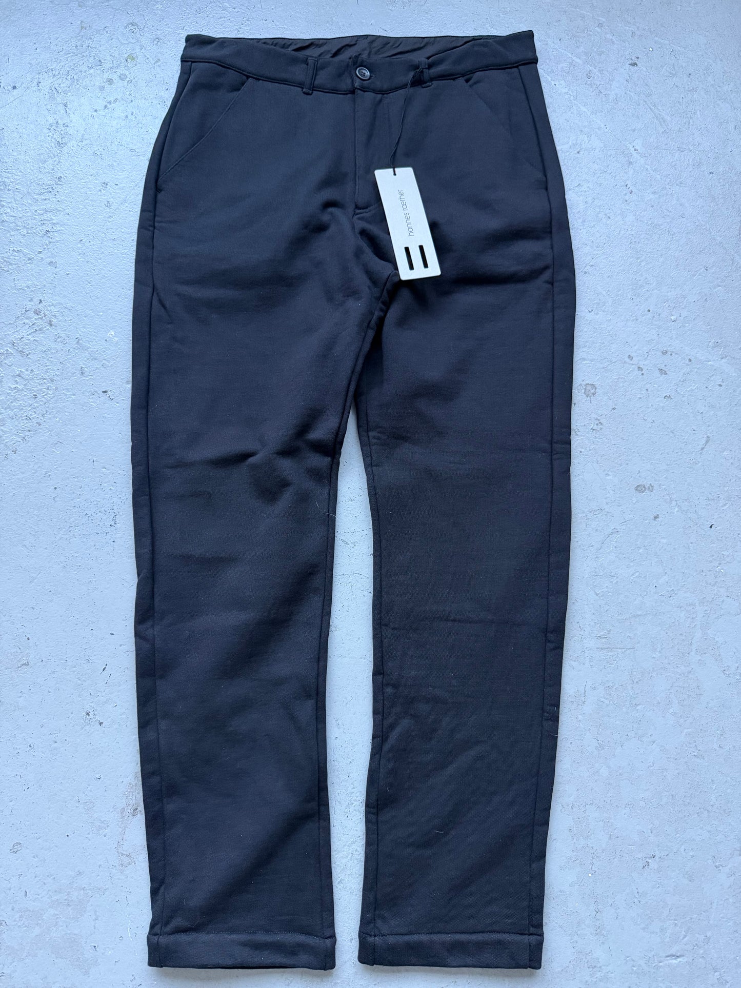 Hannes Roather 100% Cotton Black Trousers (M)
