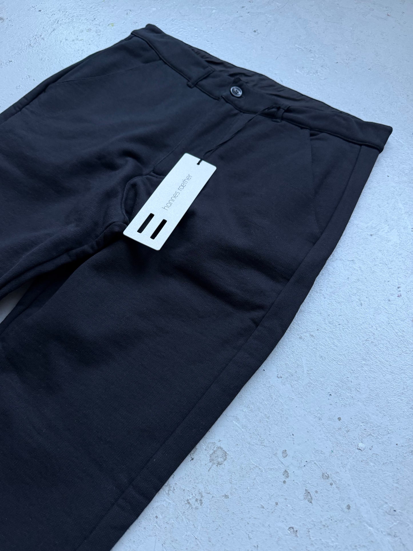Hannes Roather 100% Cotton Black Trousers (M)