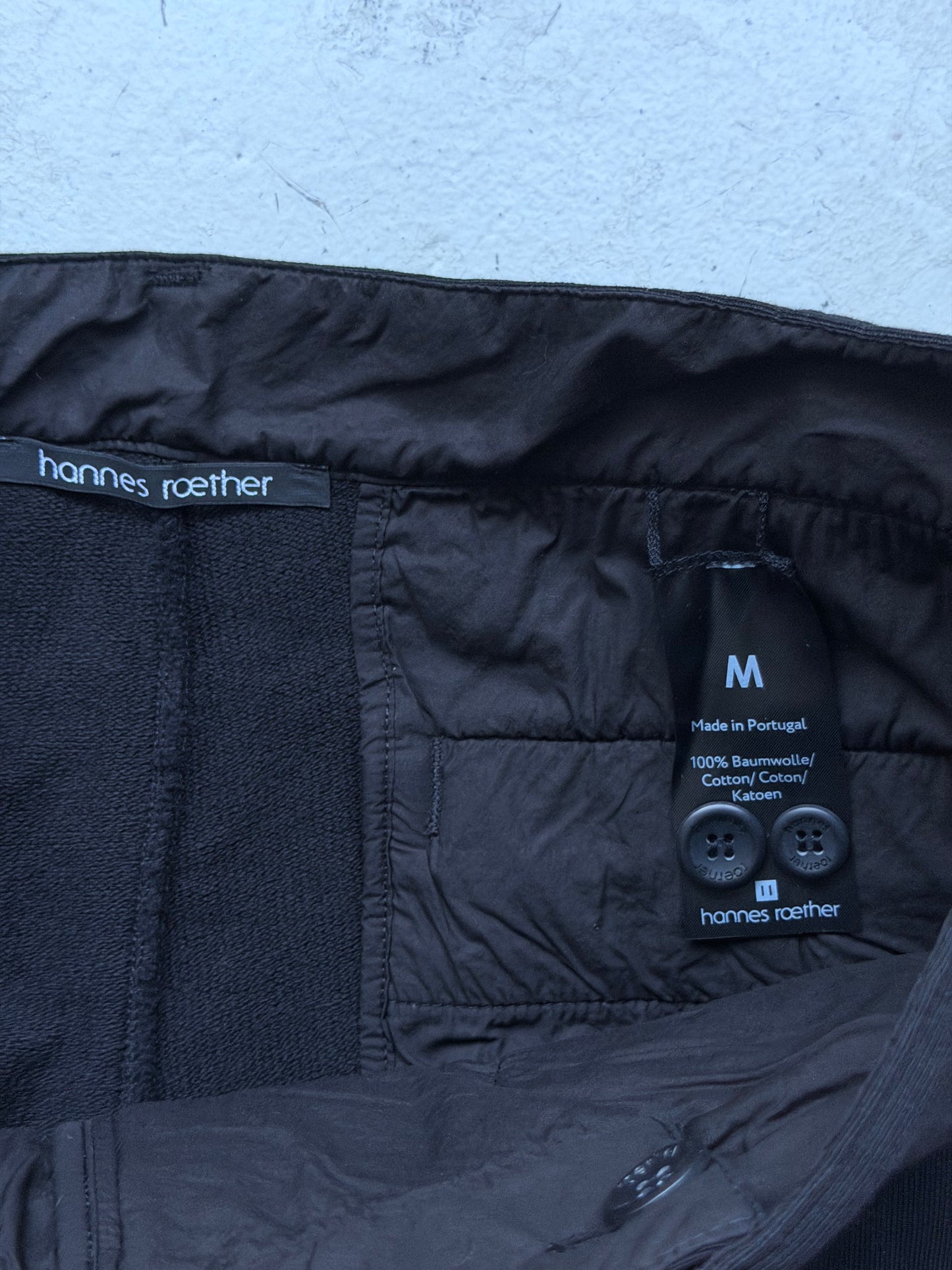 Hannes Roather 100% Cotton Black Trousers (M)