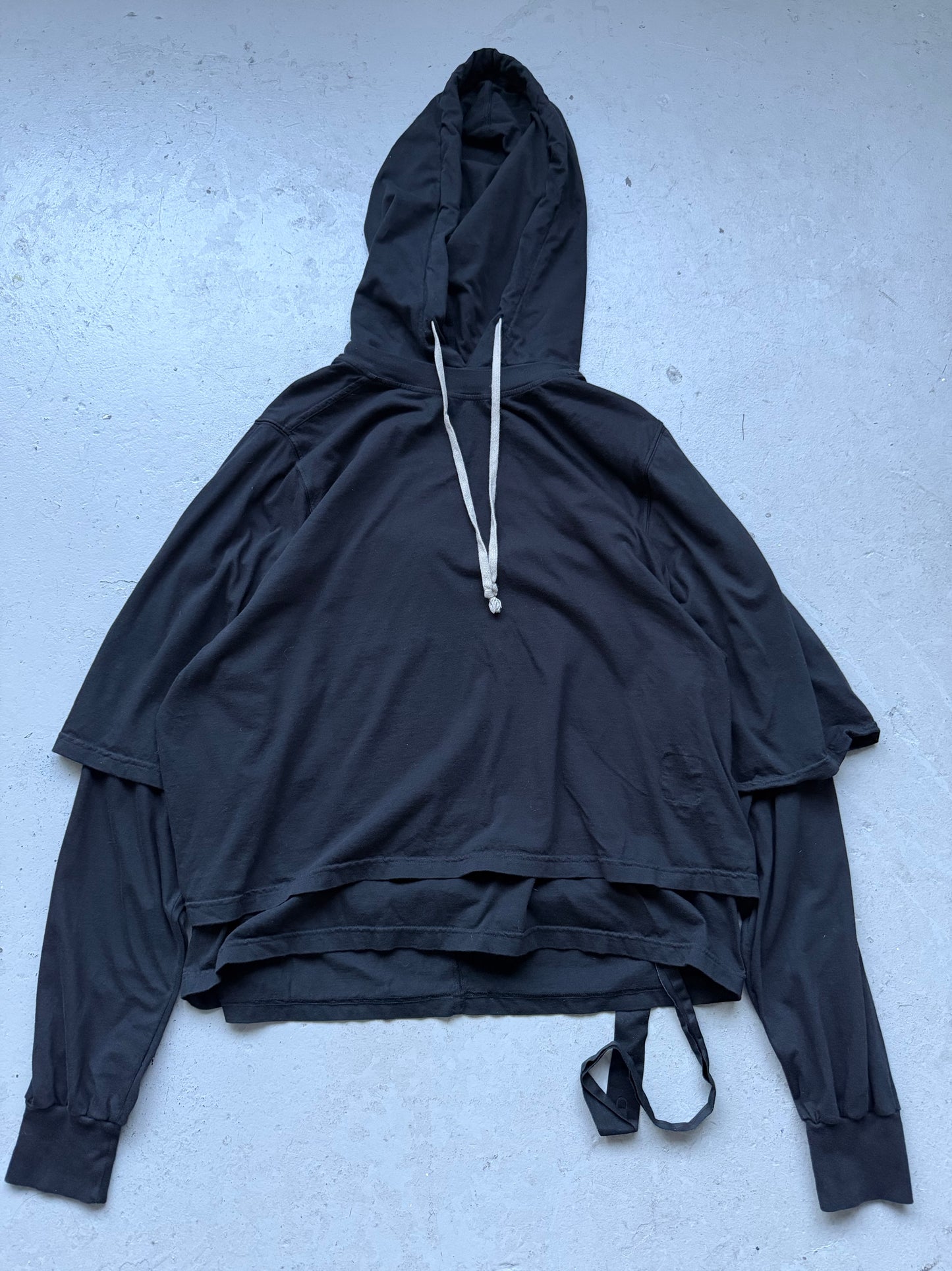 Rick Owens DRKSHDW Black Hustler Hoodie (XL)