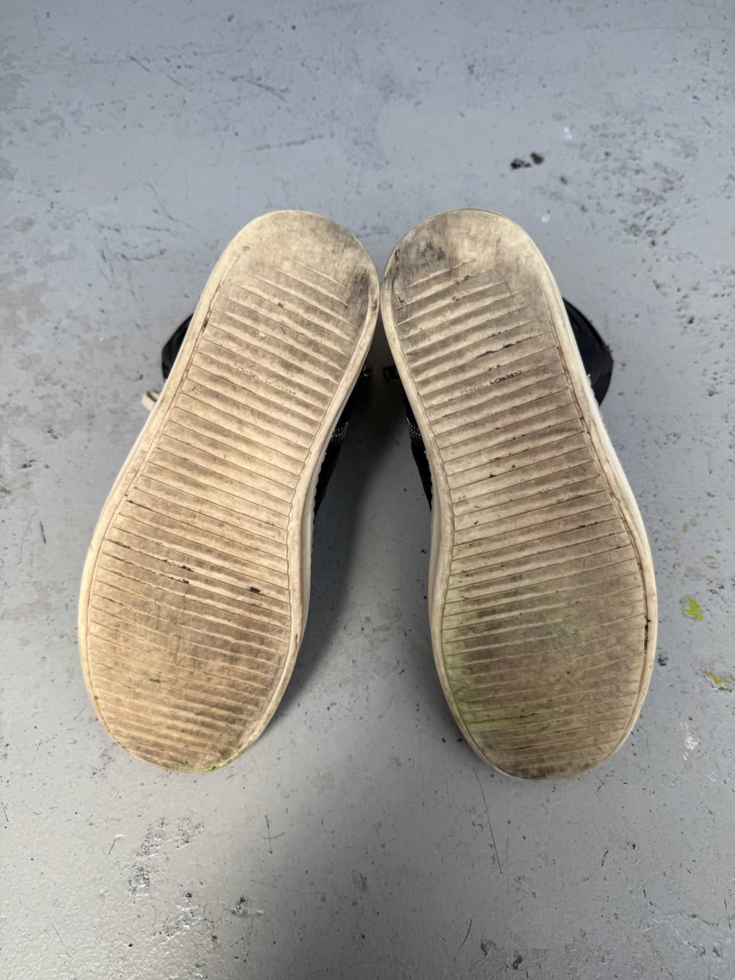Rick Owens DRKSHDW Black Leather Geobasket (43.5)