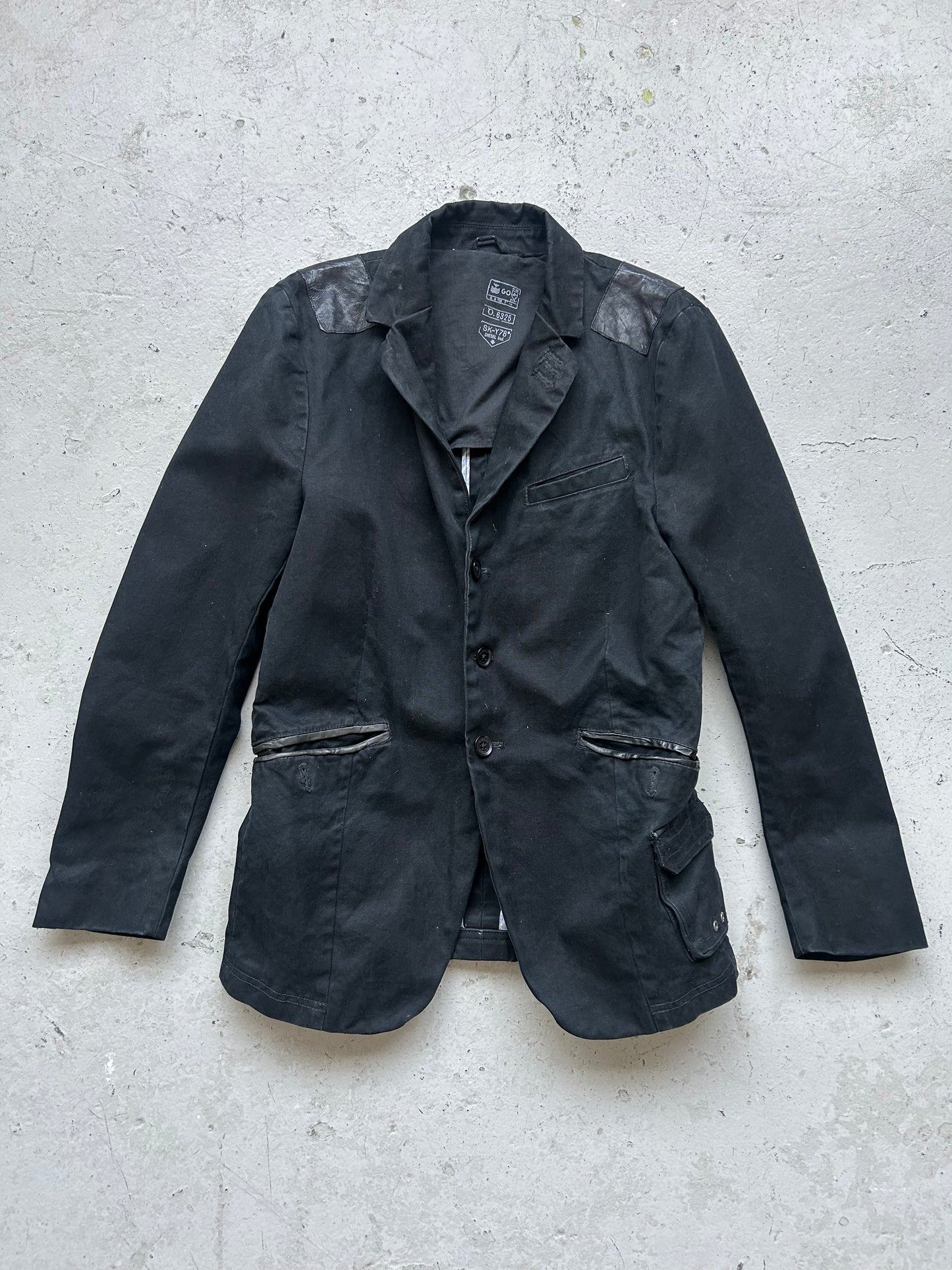 Diesel Leather Trim Blazer (S)