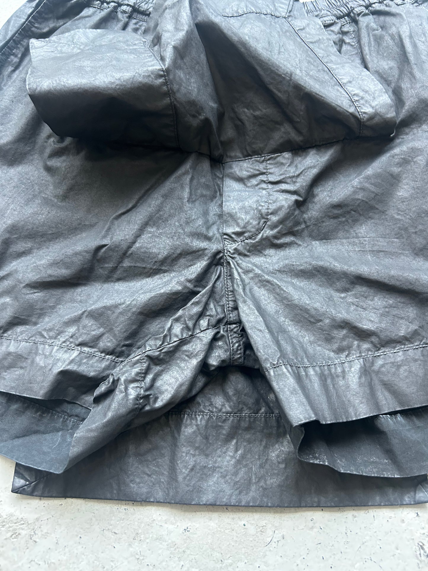 Rick Owens DRKSDW Black Waxed Shorts (M)