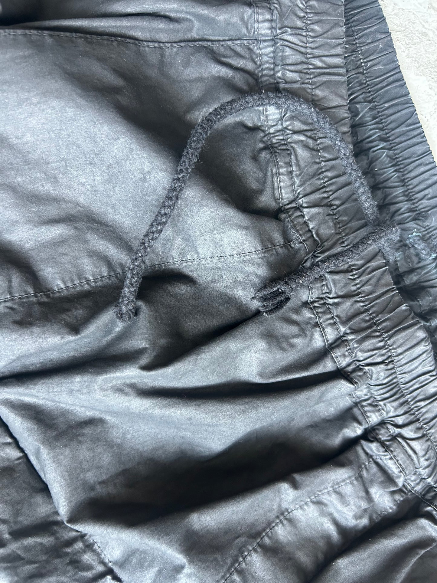 Rick Owens DRKSDW Black Waxed Shorts (M)