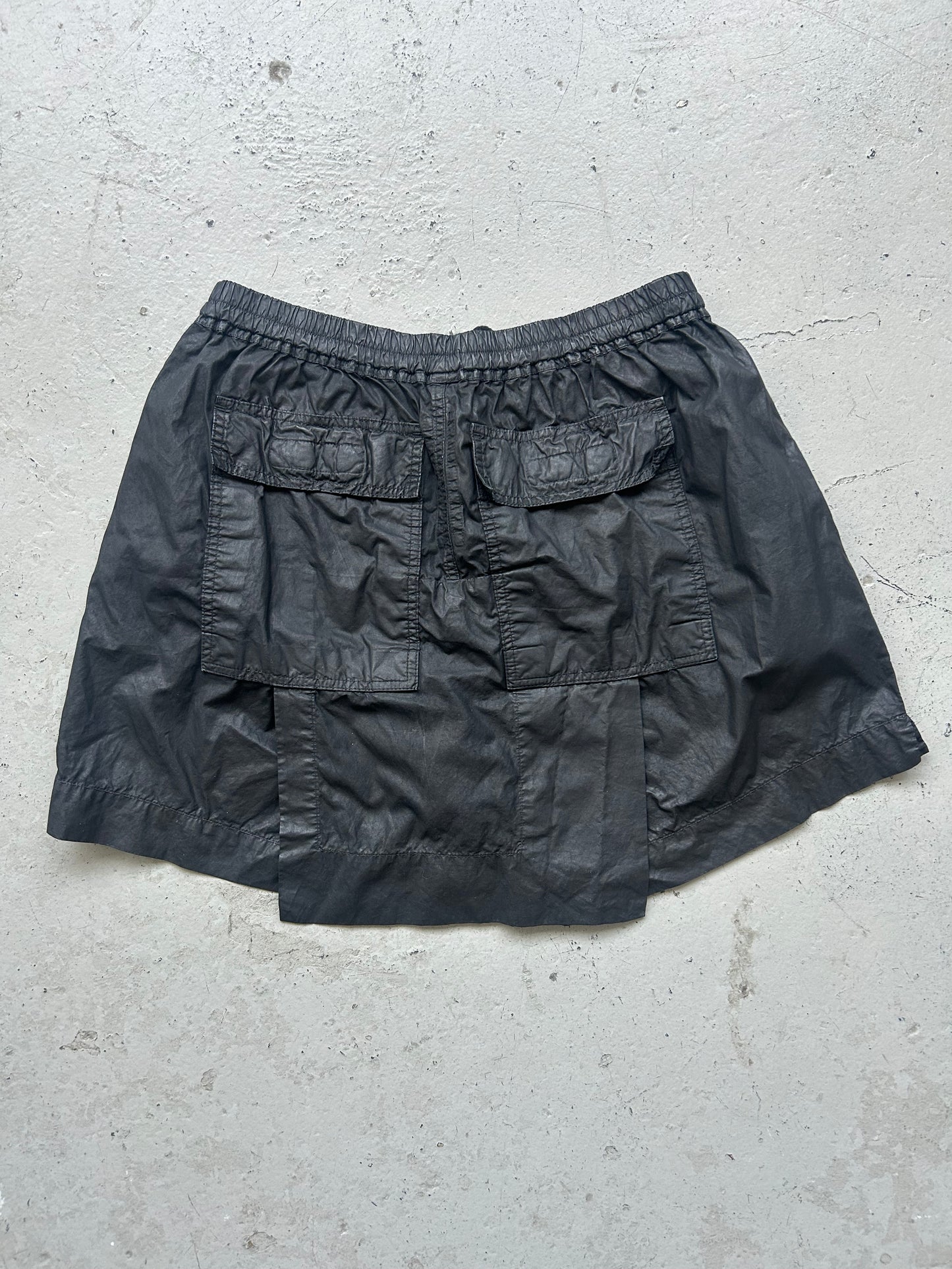 Rick Owens DRKSDW Black Waxed Shorts (M)