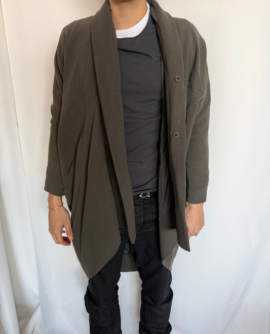 Rick Owens Women's Dark Dust Button Up Cloak (42)