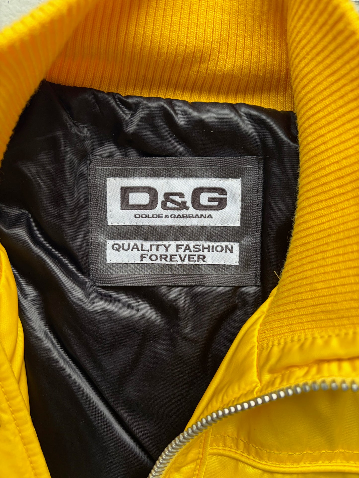 Dolce & Gabbana Nylon Yellow Down Jacket (44)