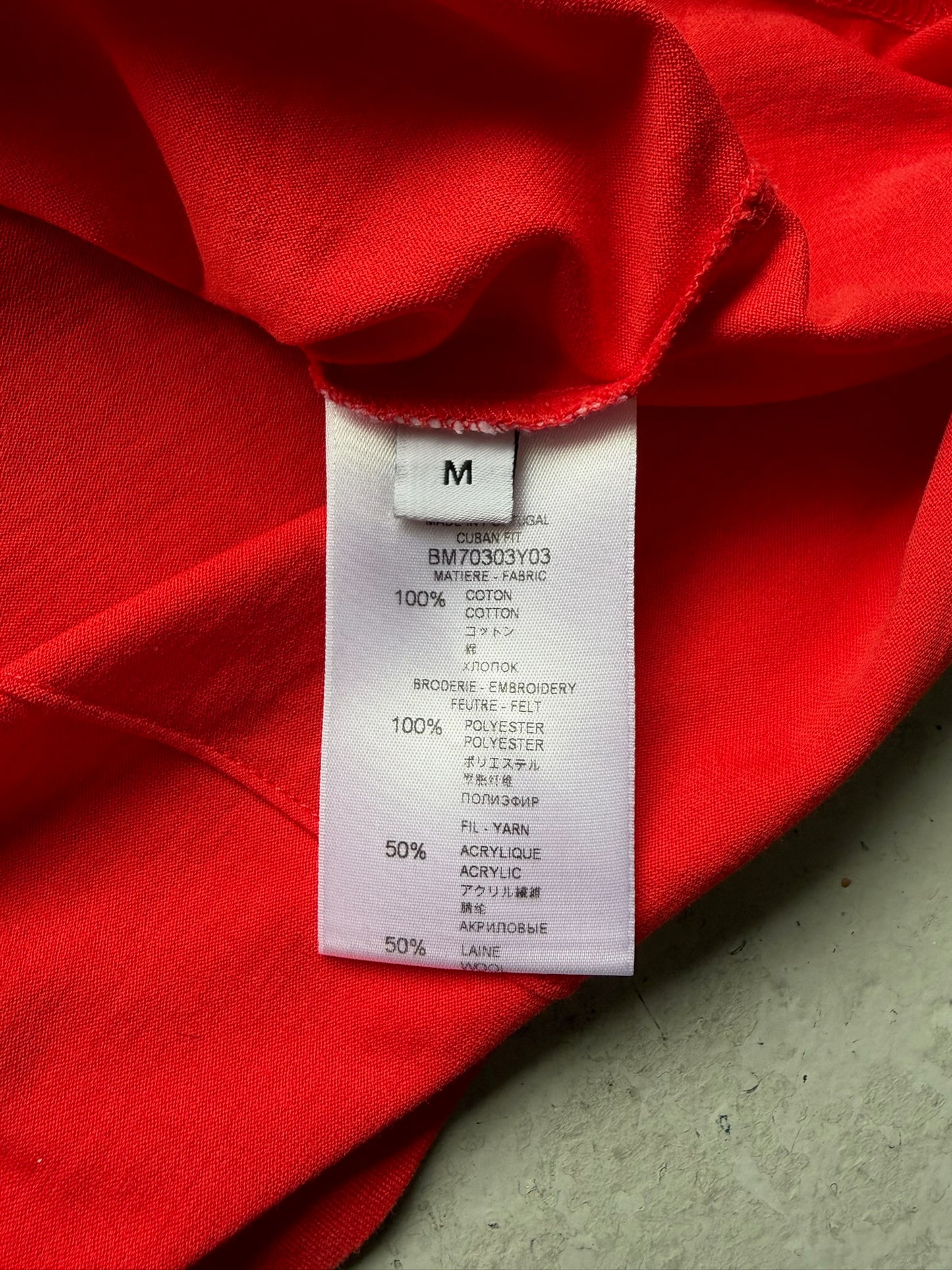Givenchy Ricardo Tisci Red Star Short Sleeve Shirt (M)
