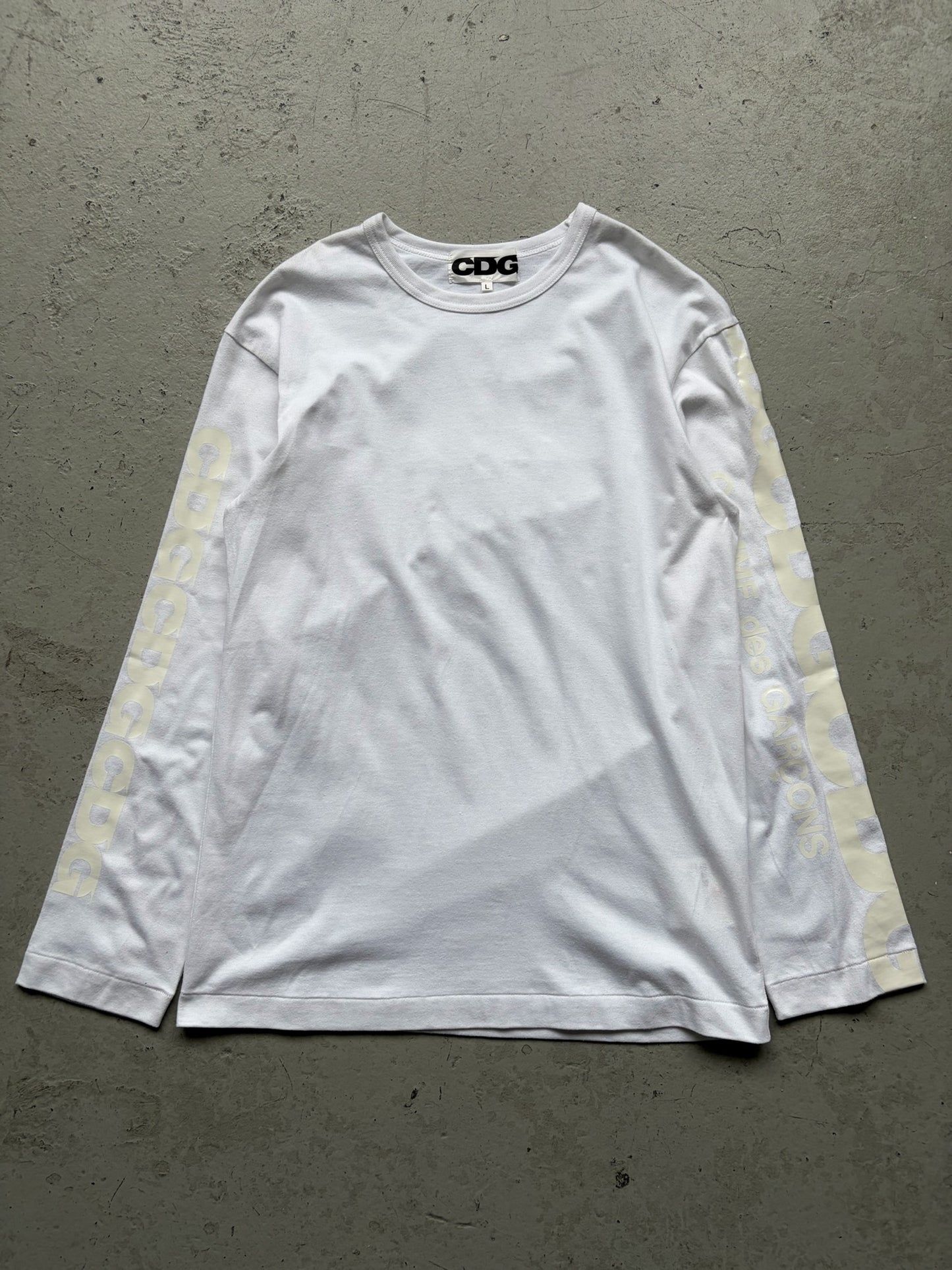 Comme Des Garcons CDG White Long Sleeve Shirt (L)