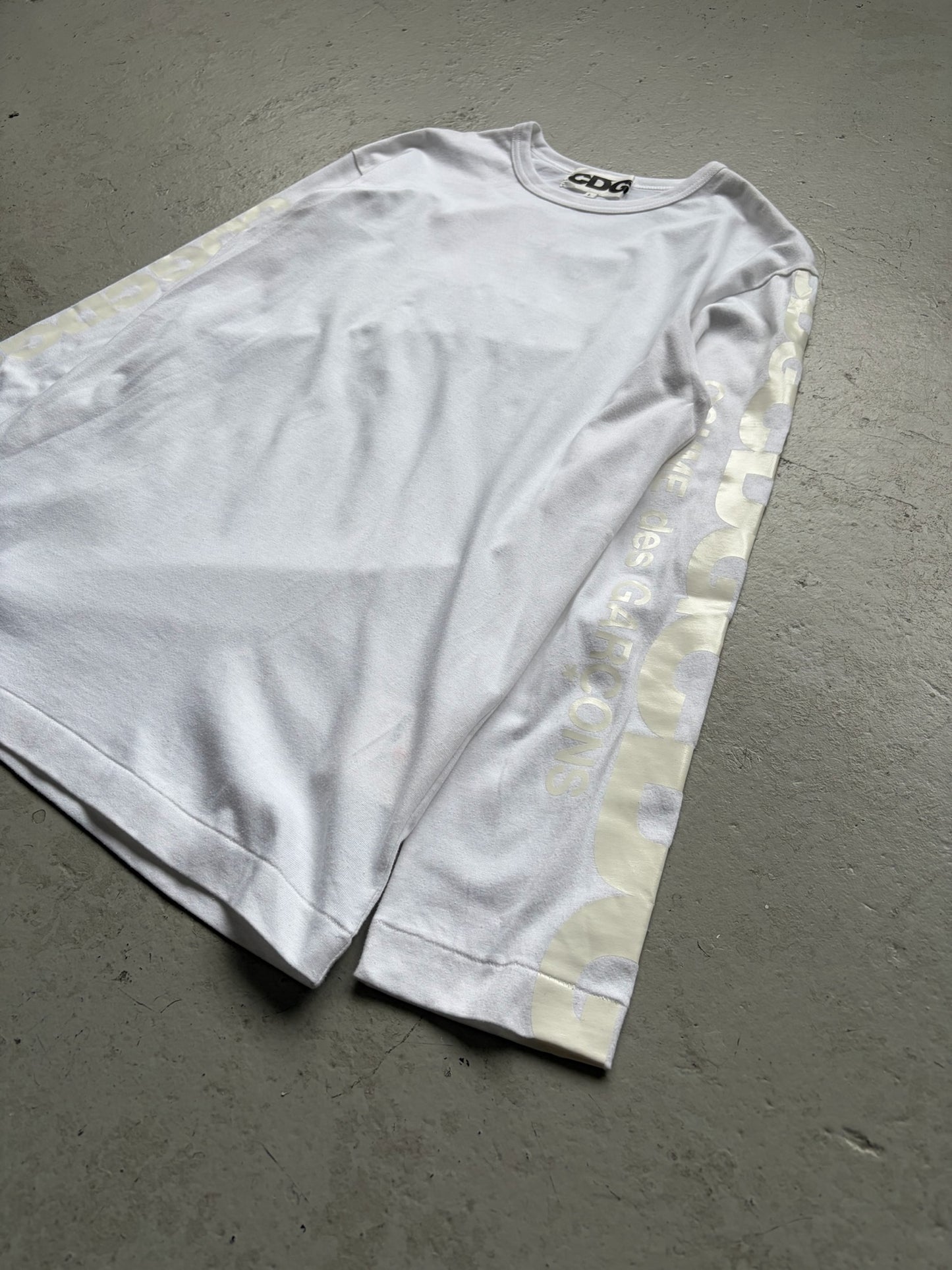 Comme Des Garcons CDG White Long Sleeve Shirt (L)