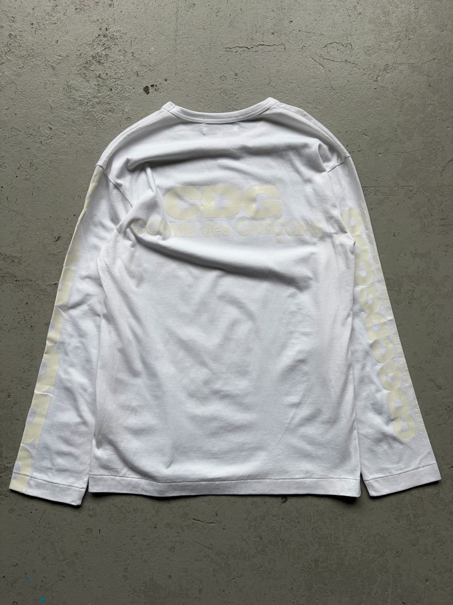 Comme Des Garcons CDG White Long Sleeve Shirt (L)