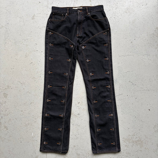 Y Project Black Panel Buttons Jeans (30)